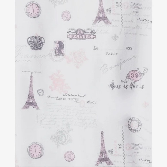 PETITE PLUME Flame Resistant Chemical Free Paris Musings Pajamas Set 12/18 Mths - Picture 3 of 8